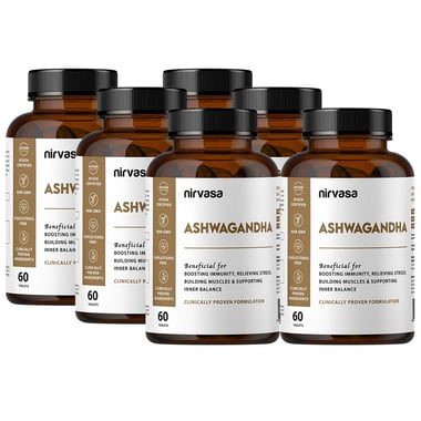 Nirvasa Ashwagandha (Pack of 6),  60 tablet(s) 