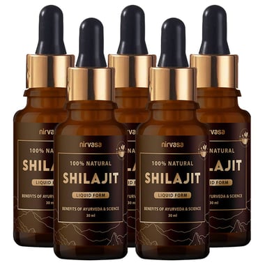 Nirvasa Shilajit Liquid (Pack of 5),  30 ml 