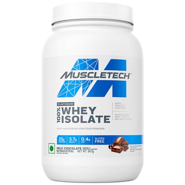 MuscleTech Platinum Whey Isolate,  2 lb  Milk Chocolate 