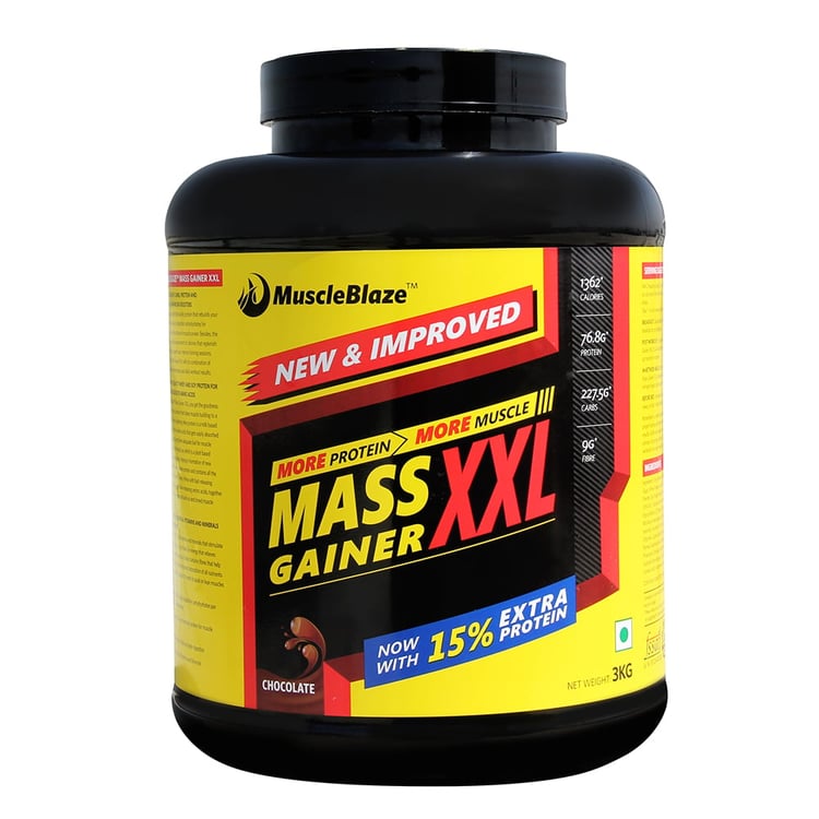 MuscleBlaze Mass Gainer XXL, Chocolate 6.6 lb