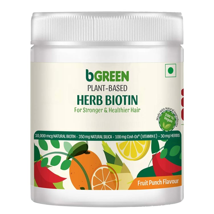 4 - bGREEN Plant Based Herb Biotin,  100 g  Fruit Punch 