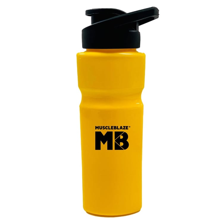 MuscleBlaze Sipper Bottle, Yellow & Black 500 ml
