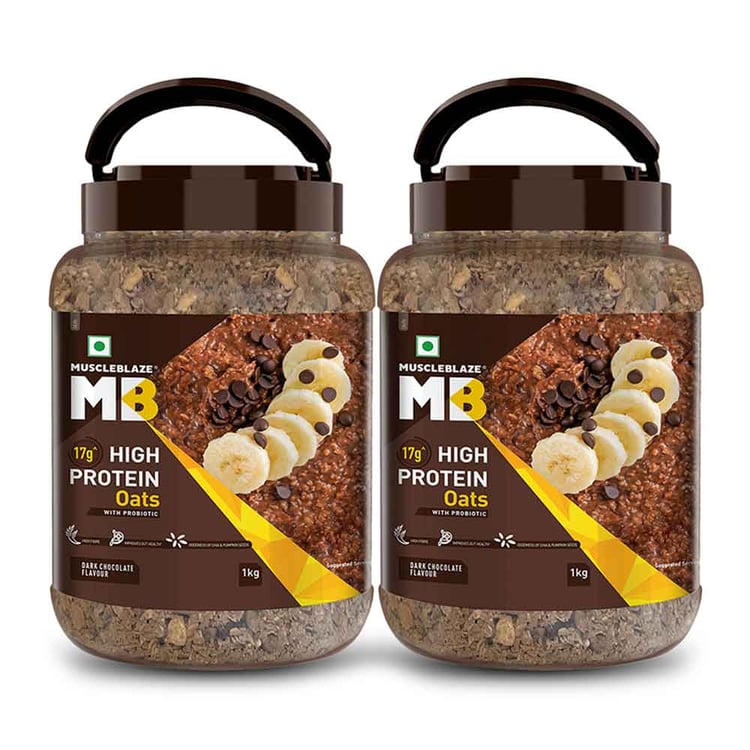 MuscleBlaze High Protein Oats, Pack of 2